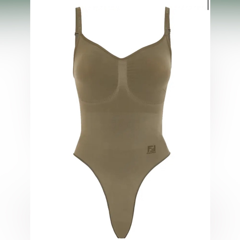 - Brand new unused in box fendi x skims army green bodysuit NWT! -